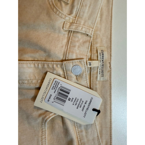 CURRENT/ELLIOTT NWT womens vanilla colored jaunt balloon leg jean - Picture 4 of 5